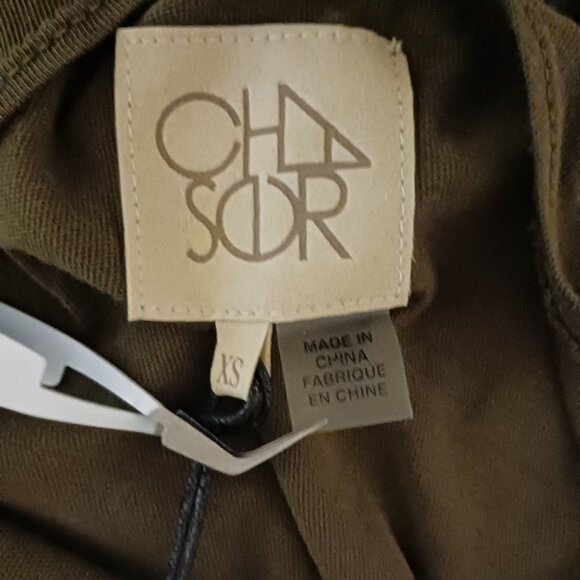 NEW‎ Chaser Women's Military Green Cotton Strappy Tie Back Tank Top XS - Picture 8 of 13